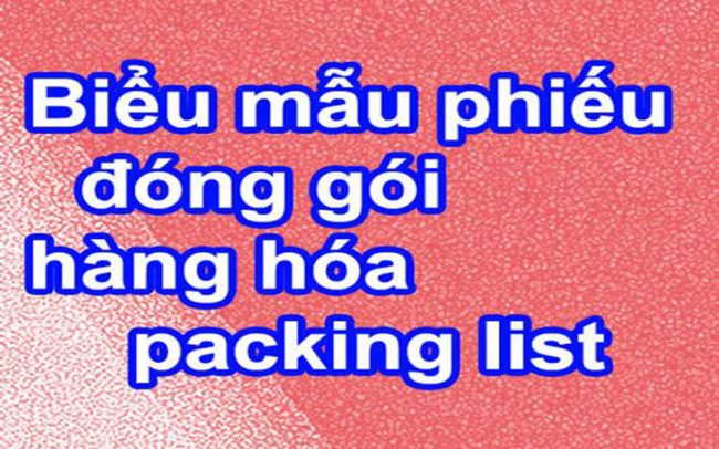 packing phiếu đóng gói