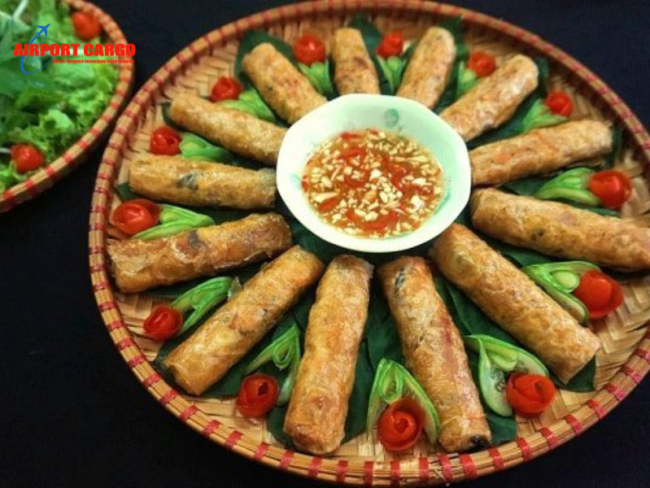 bánh đa nem Vận chuyển bánh đa nem từ Hà Nội đi Mỹ an toàn, tiết kiệm
