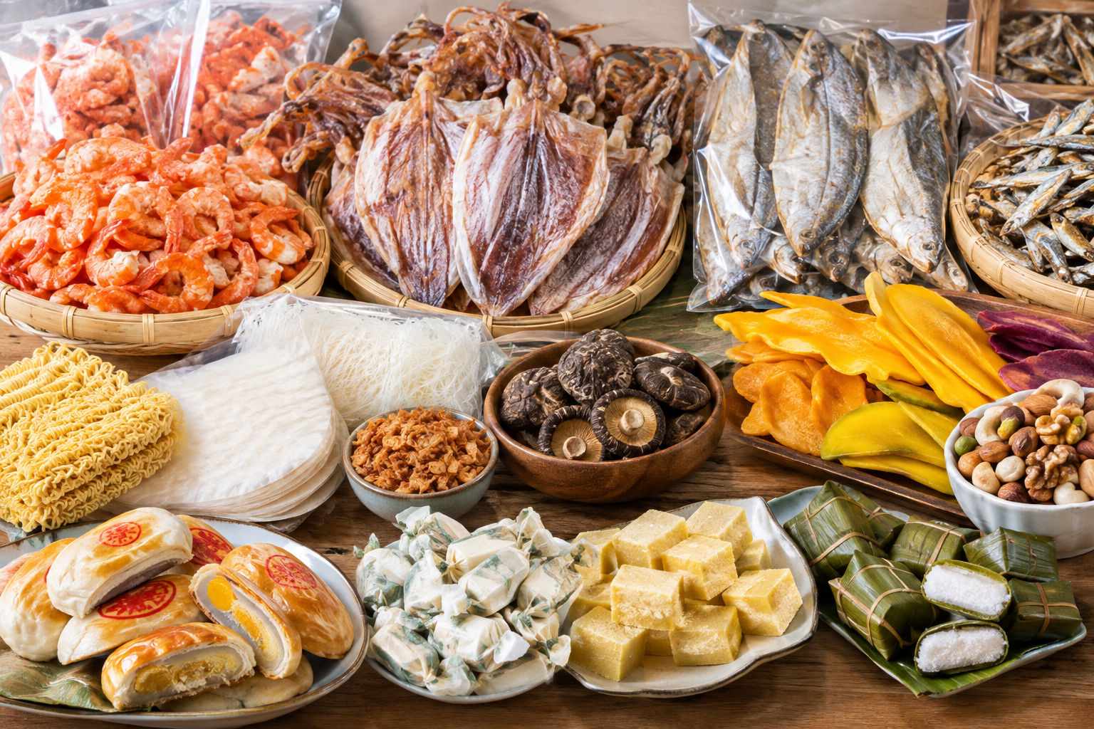 Mặt hàng đồ ăn khô được phép gửi đi Pháp